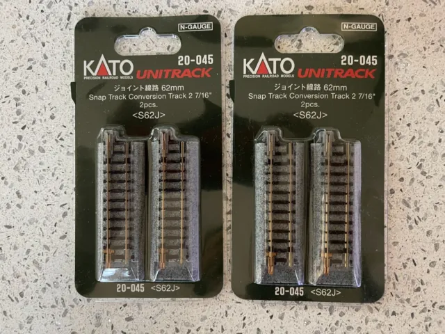 Kato N-scale UniTrack Snap Track Conversion Track 62mm straight 20-045 (2)