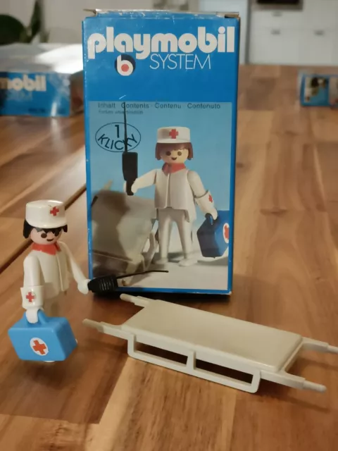 Playmobil 3361 Infirmier Boîte Klicky 1 Vintage System ancien Figurine