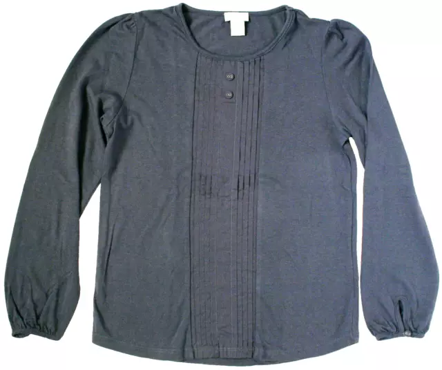 CYRILLUS T-shirt état NEUF à plis plats 100% coton bleu haut, top fille 10 ans