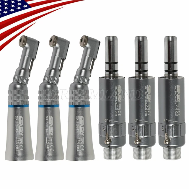 3Sets SEASKY Dental Low Speed Handpiece Contra Angle Air Motor 2H fit NSK