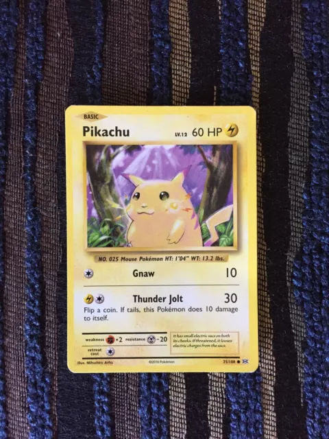 Pikachu Basic Pokemon card 35/108 LV 12 60HP - good condition