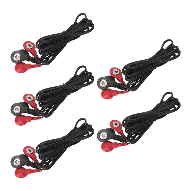 5 Fils TENS Fils De Remplacement Des Dizaines Fils De Remplacement 4 Snap 4.6ft