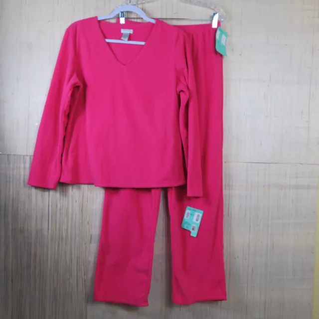 NWT NORDSTROM LINGERIE Womens Size 8 Pink Fleece Pajama Sleep Set