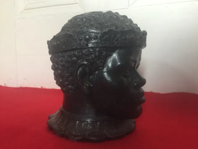 Slavery, tobacco box, negro head wearing a crown, about 1890 2