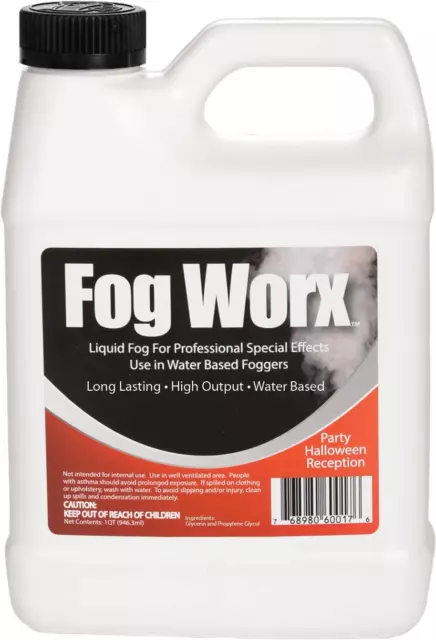 Fogworx Fog Juice - 1 Quart of Premium Odorless Fog Fluid (32 Oz) - Medium Densi