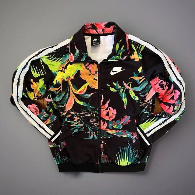 NIKE MEN S NSW Sportswear Tropicano Black Blue Track Jacket AR1611 010 sz Small 67.12 PicClick