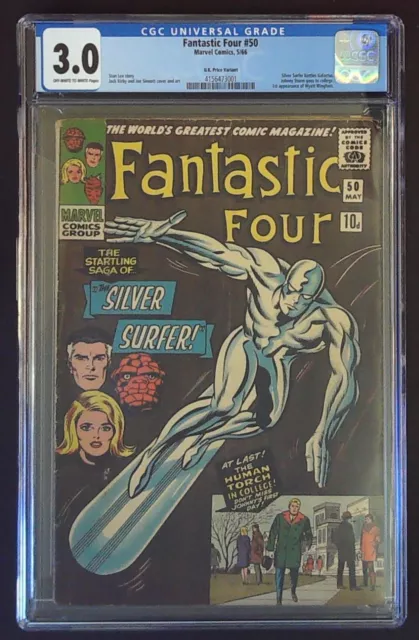 FANTASTIC FOUR #50 (1966) - CGC (3.0) - 2nd Galactus 3rd Silver Surfer