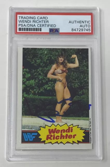 WENDI RICHTER Signed Topps Rookie Card PSA Authentic Auto Wrestling Autograph