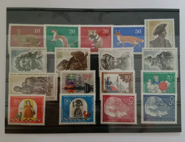 Germany BERLIN Complete Year 1967 Stamp Set Mint Never Hinged MNH German Stamps