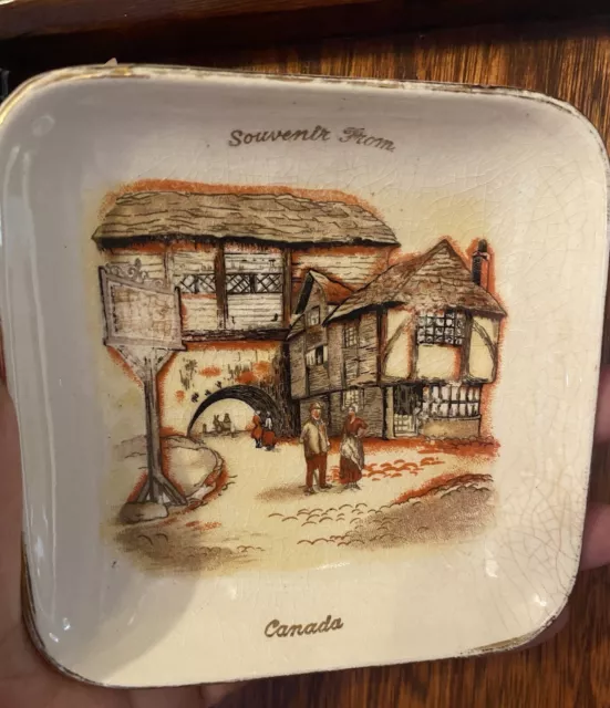 souvenir From Canada Trinket Dish Lancaster Sandland Ware English ware