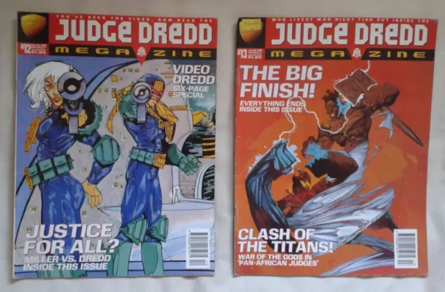 JUDGE DREDD MEGAZINE VOL. 3 #12 & 13 Fleetway Editions 1995