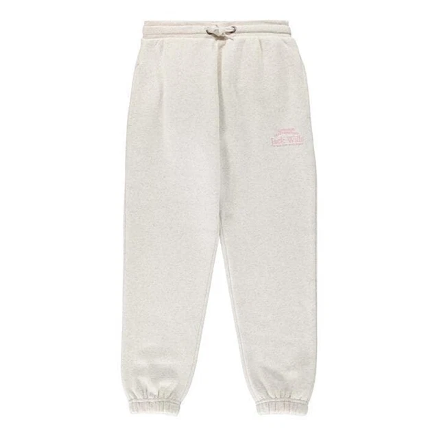 Pantaloni da jogging ragazze ragazzi unisex Jack Wills grigio chiaro sceneggiatura casual età 12-13