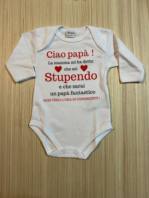 Body Neonato Originale 'Ciao Mamma! Papà Mi Ha Detto Che Sei Fantastica' - Body Festa Della Mamma In Cotone Morbido - 2
