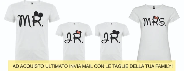 Magliette Pacchetto Famiglia Disney Topolino family tshirt uomo donna bambini