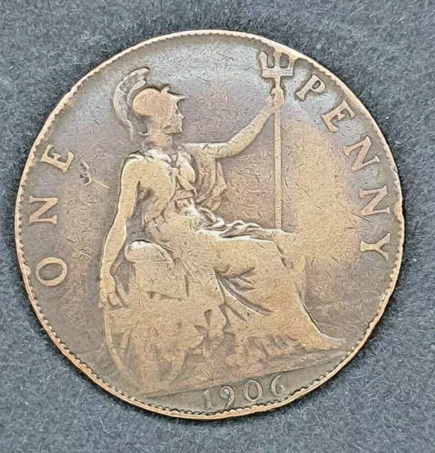 United Kingdom,1906 One Penny  King Edwards VII, KM 794