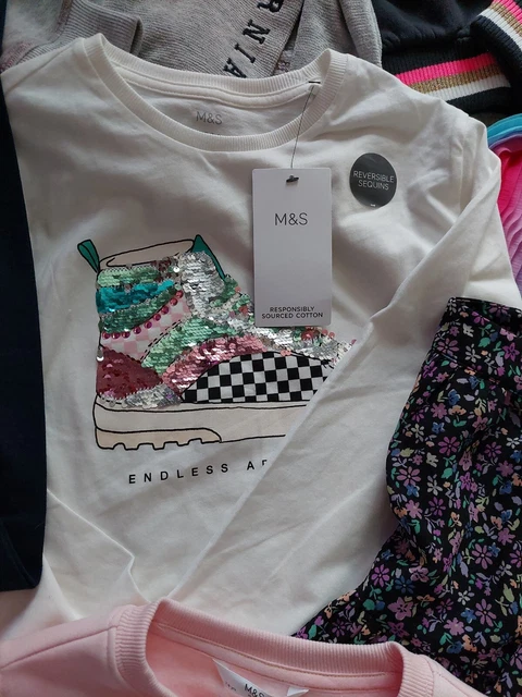 Large bundle all new bnwt girls clothing Next M&S age 7-8 RRP £178 x 15 items 4