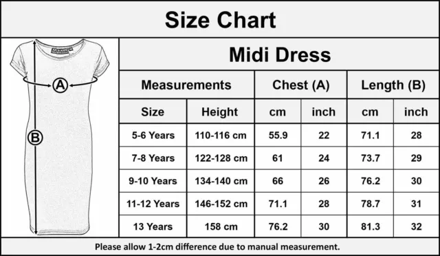 A2Z 4 Kids Bodycon Plain Midi Dress Party Costume Casual Dress Children Girls 2
