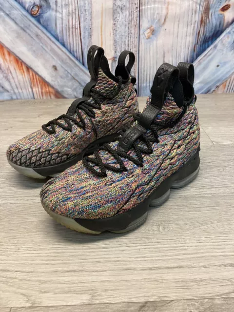 NIKE LEBRON 15 XV Youth 6.5 922811 901 Multicolor Fruity Pebbles