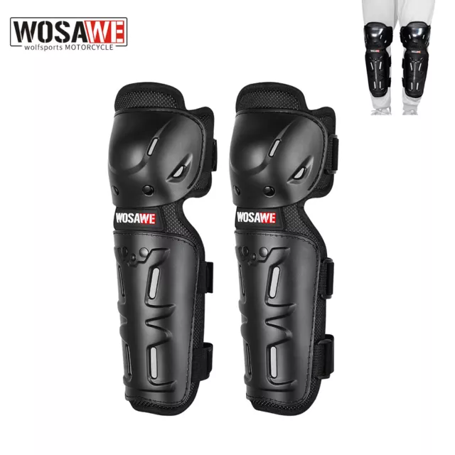 WOSAWE Motorcycle Shin Guards Knee Protector Motocross Bike Road Knee Pads Adult