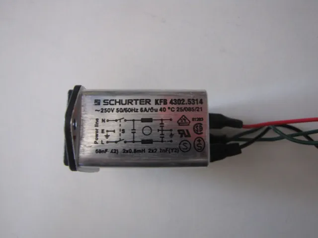 Schurter KFB 4302.5314 Power Entry Module 250V 50/60 Hz