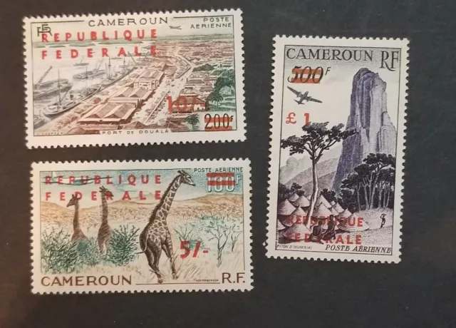 France Cameroun Stamp # C38-C40 Mint OG NH $67 Unused T2414