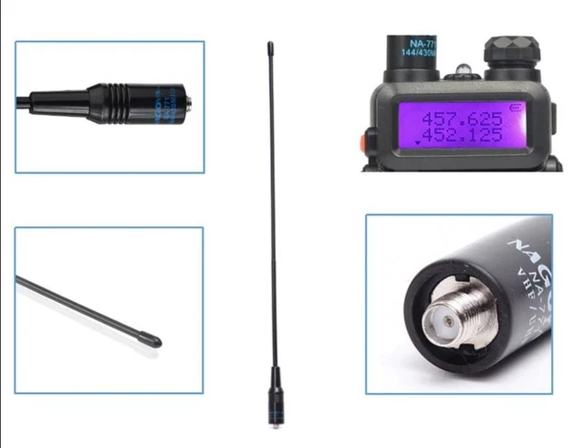 Aggiorna la tua radio portatile con antenna dual band NA771 SMA donna 2 pz