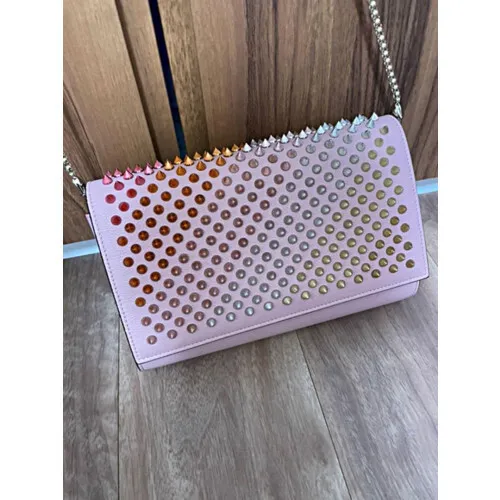 Christian Louboutin shoulder bag studs pink ladies