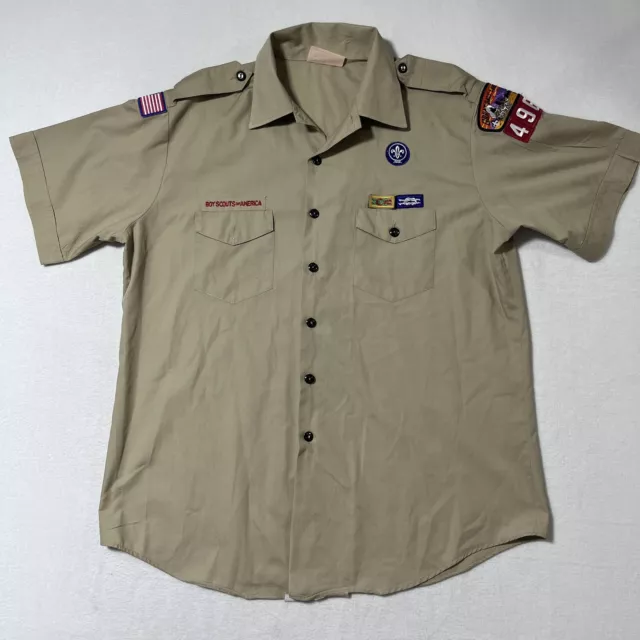 Boy Scouts Of America BSA Uniform Shirt XL USA Short Sleeve Button