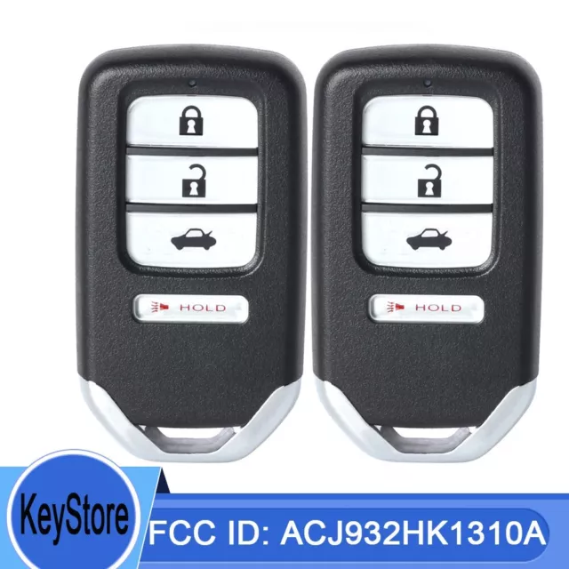 ACJ932HK1310A for Honda Accord 2016 2017 Smart Remote Key Fob 72147-T2G-A81