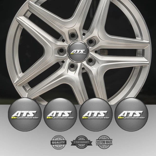 Set of 4 Silicone Center Wheel Cap Stickers ATS Emblem Logo Decals Rims