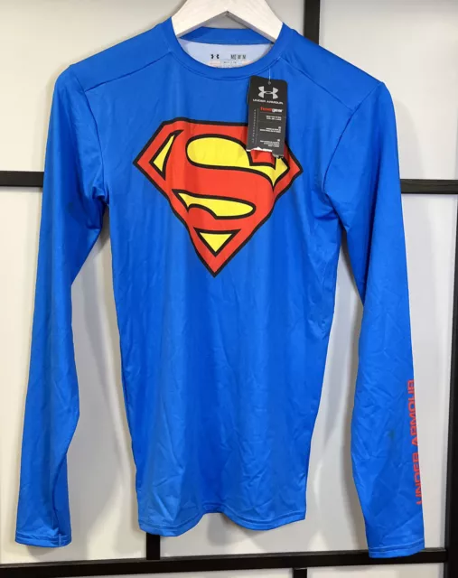 UNDER ARMOUR ALTER Ego Superman Long Sleeve Compression Shirt Med