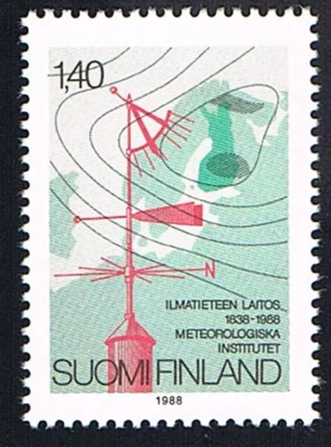 FINLANDIA SUOMI 1 FRANCOBOLLO ISTITUTO METEREOLOGICO 1988 nuovo**