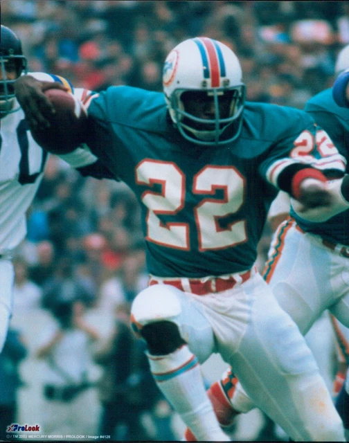 MERCURY MORRIS MIAMI Dolphins NFL football brillant non signé photo A