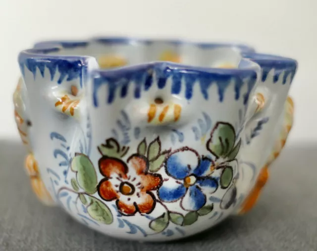 Petit Pot Forme Bourse en Faïence de Nevers Ancien XIXe