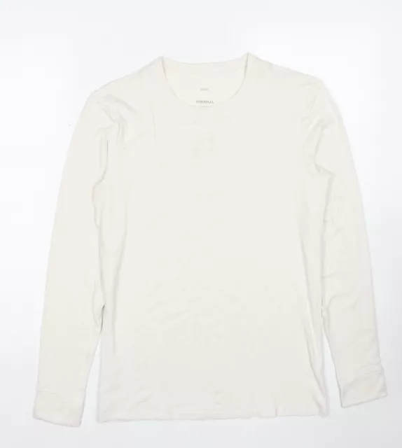 Camiseta Marks and Spencer Para Hombre Acrílico Blanco Talla S Cuello Redondo