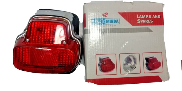 Vespa Vbb Vba Super Sprint Back Rear Tail Light Chromed Minda