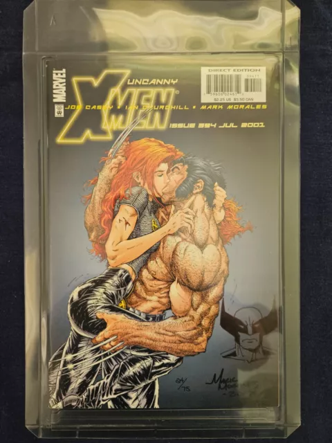 Uncanny X-Men #394 signed/remarqued by Mark Morales 24/75. Wolverine, Jean Grey.