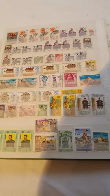 57 Stück Gestempelte Seltene India-Egypt-Irak-Tunisiene   Briefmarken TOPZUSTAND