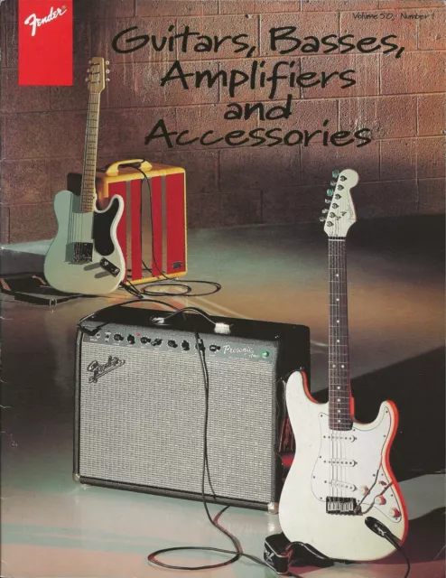 Fender Guitars, Basses,amps Catalog Volume 50 Number 1, 1996 Original NOT Repro!