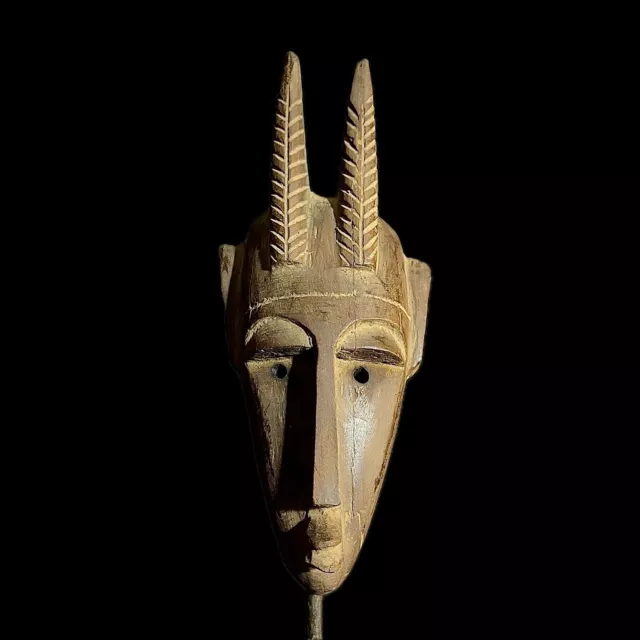 African Mask Wood Tribal Mask Vintage Hanging Mask Bambara mask Mali-9509