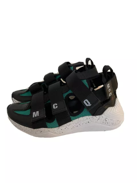 MCQ Alexander Mcqueen black and green Tech sandal sneakers 37/4