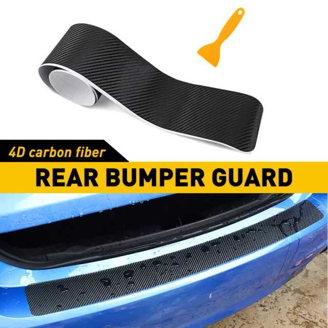 Sticker Rear Bumper Guard Sill Plate Trunk Protector Trim Cover 4D Carbon Fiber