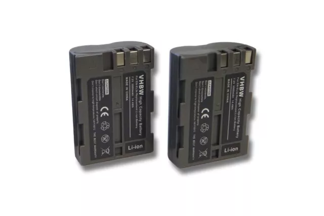 2x Batterie 2000mAh pour Nikon D70, D700, D70s, D80, D90, D900, DSLR D700