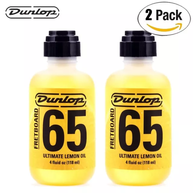 2-PACK Dunlop 6554 Fretboard 65 Ultimate Lemon Oil 4oz Bottle