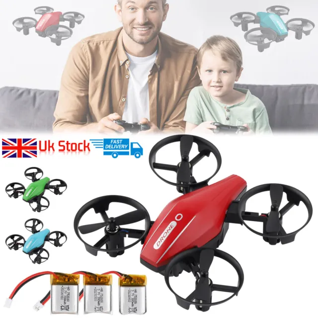 Mini RC Drone Quadcopter 2.4G Toys Drone Helicopter for Kids Gifts w/3Batteries