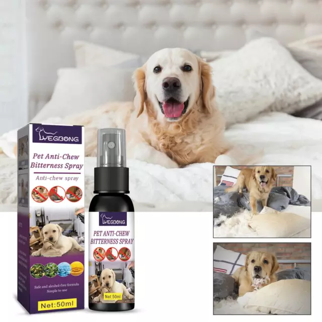 Pet No Chew Deterrent Spray Dog Puppy Stop Biting Chewing Licking 50ml