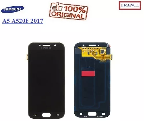 ECRAN LCD COMPLET + VITRE TACTILE NOIR Samsung Galaxy A5 2017 A520F ORIGINAL (A1