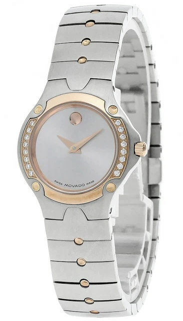 MOVADO Sport 25MM Orologio da Donna Quadrante Argento Bicolore 0604817