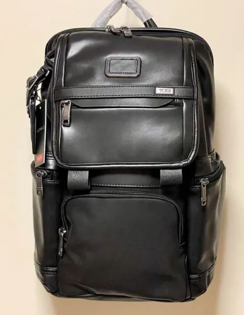 TUMI Alpha 3 Fiber Leather Flap Pack - Premium Business and Travel Backpack