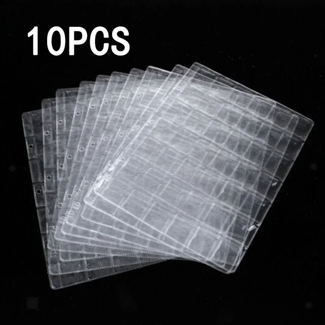 10x 42-Pockets Album Pages Holders Folder Sheets Classic Coin Storage Collection